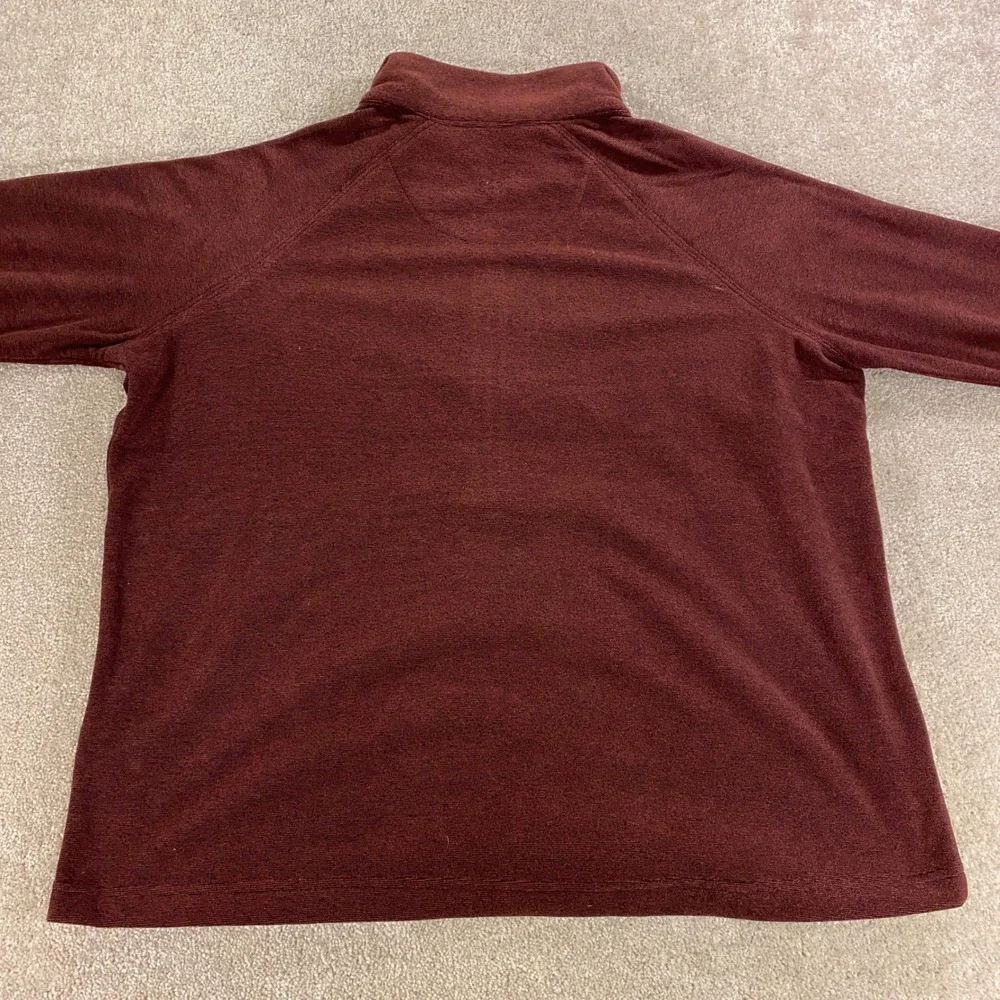 Sherpa Adventure Gear Pullover Womens XL Burgundy 1/4 Zip Fleece Thumbholes